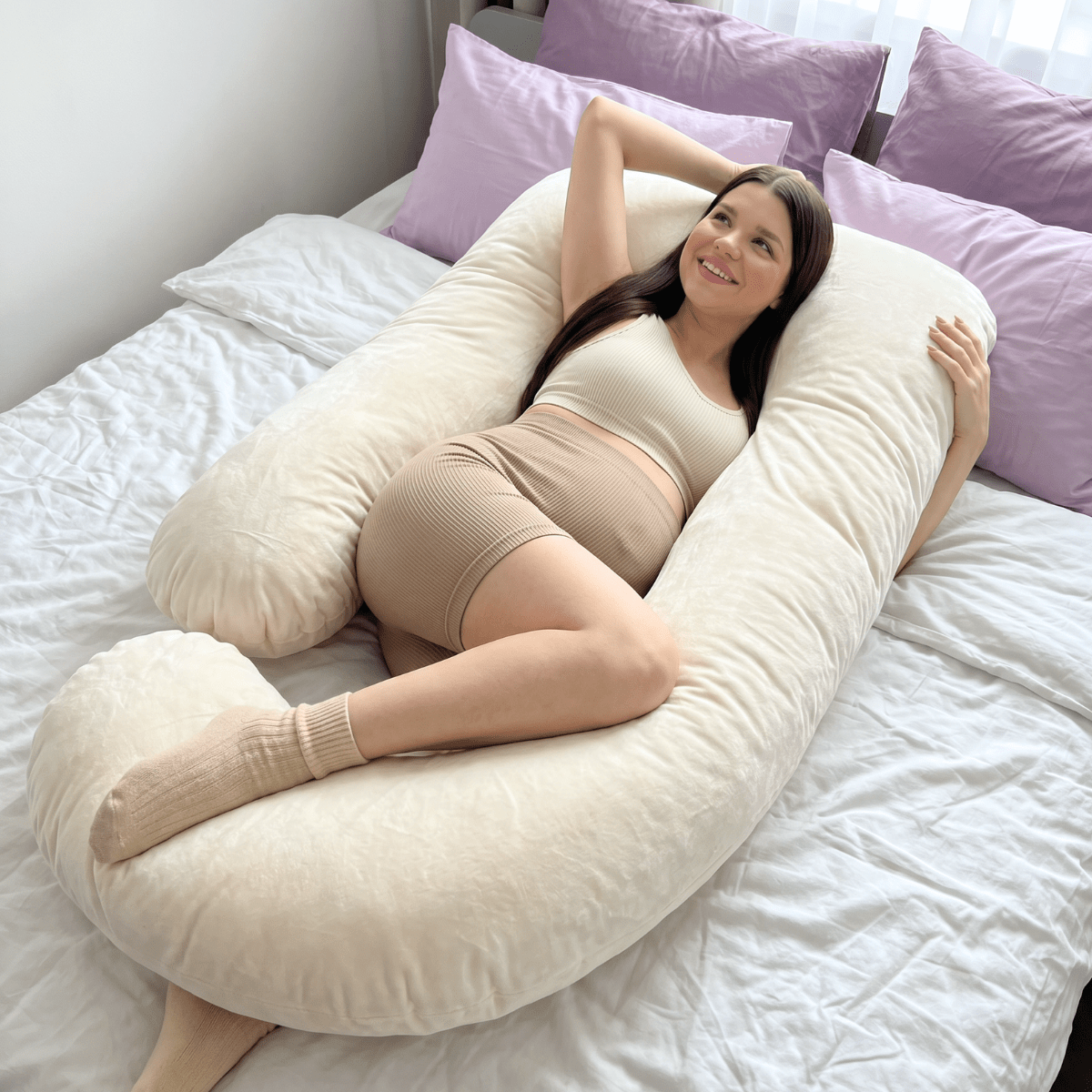 Lindalime DreamComfort kismama párna Ágyneműk Lindalime Handmade Pearl White 