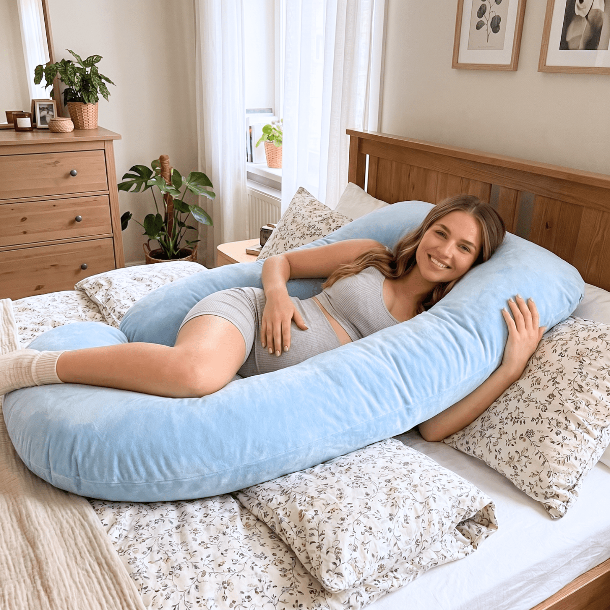 Lindalime DreamComfort kismama párna Ágyneműk Lindalime Handmade Skyblue 
