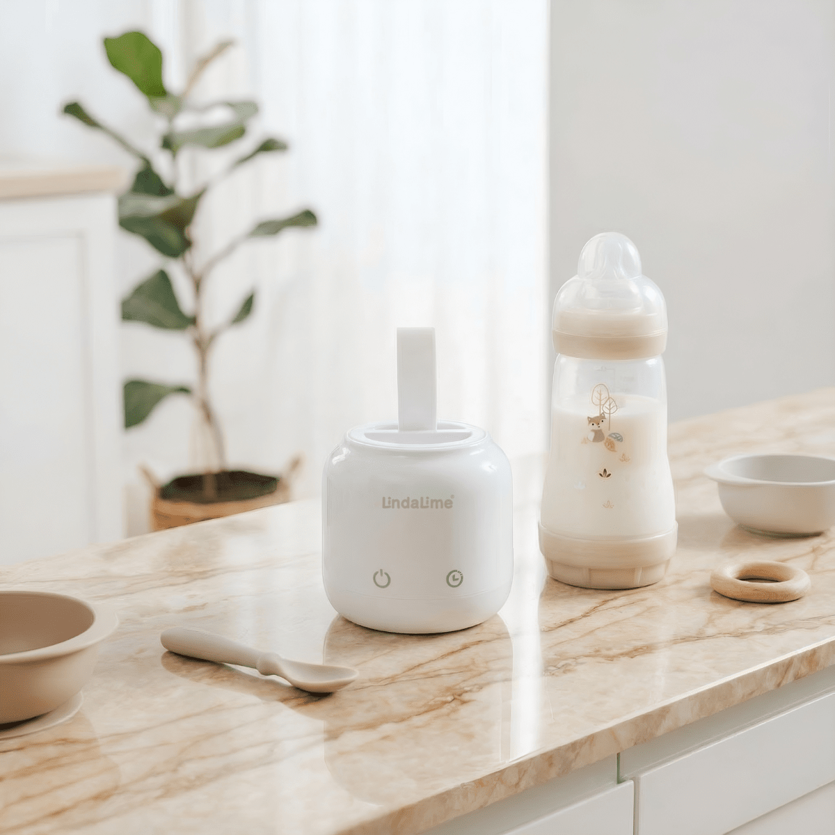 Lindalime Heat&Feed hordozható akkumulátoros cumisüveg gyorsmelegítő Cumisüveg melegítők Lindalime 