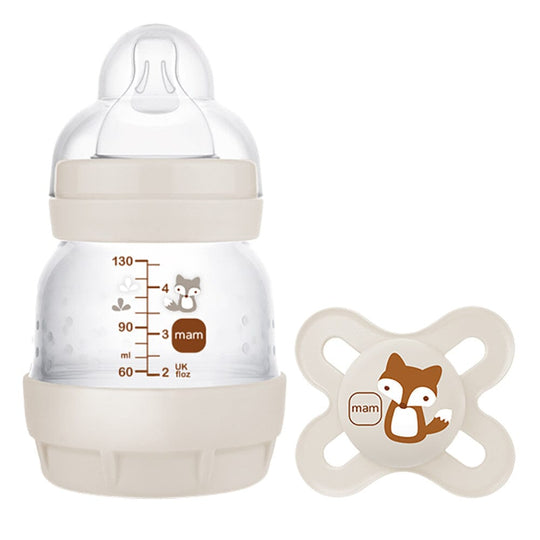 MAM Anti-Colic cumisüveg (130 ml) + Original start cumi 0h+ - Bézs