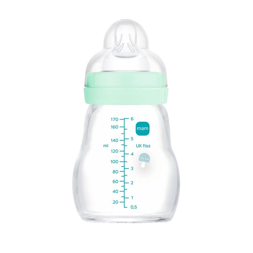 MAM Feel Good 170 ml Forest - üvegből készült cumisüveg 0h+ Cumisüvegek MAM Menta 