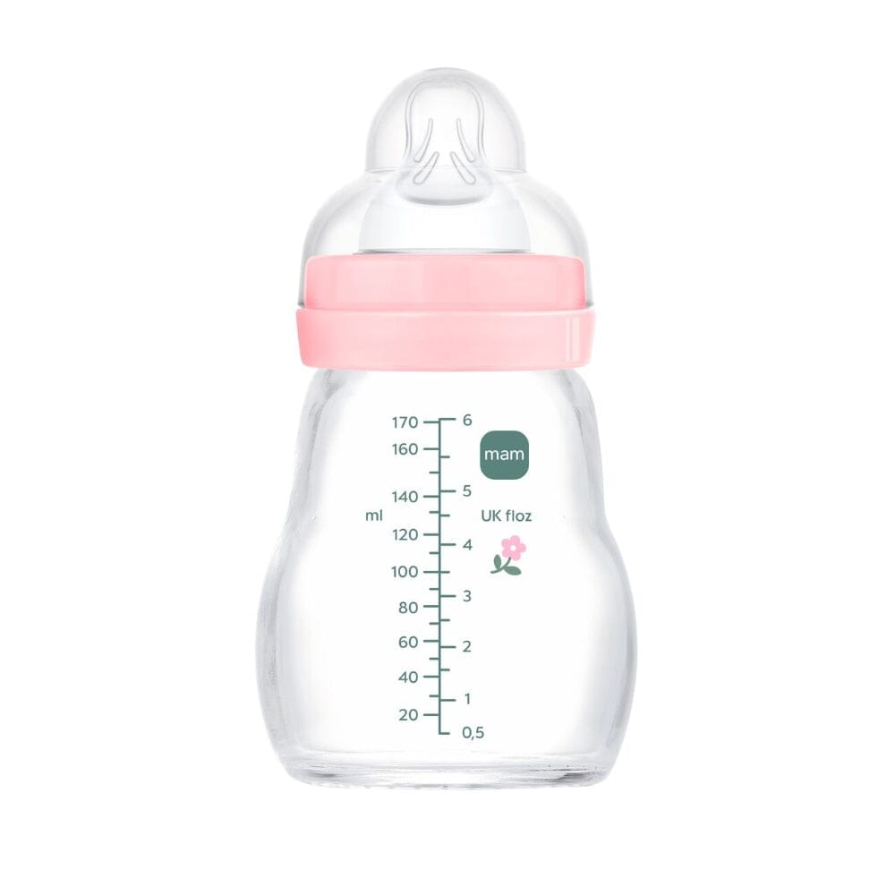 MAM Feel Good 170 ml Forest - üvegből készült cumisüveg 0h+ Cumisüvegek MAM Rózsaszín 