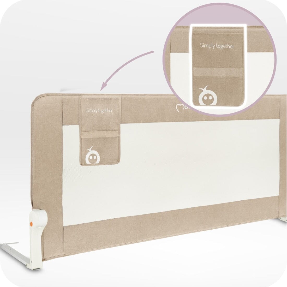 MoMi Lexi XL PLUS leesésgátló - Bézs [151x65x34 cm] Bababiztonság MoMi 