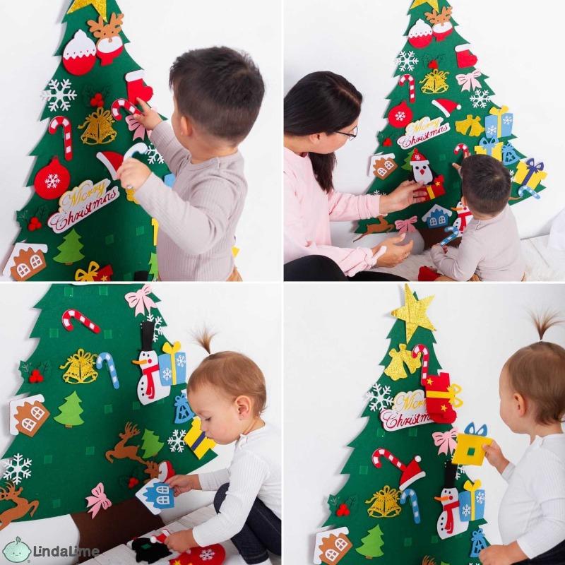 Öltöztethető karácsonyfa gyerekeknek 🎄 Lindalime 