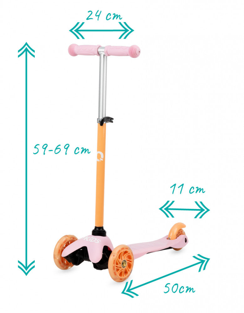 Qkids Lumis 3 kerekű roller - Orange 3 kerekű roller Qkids 